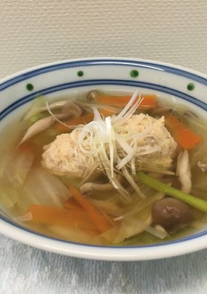 簡単♪ 生姜が香る鶏団子のスープ 10分-レシピのメイン写真