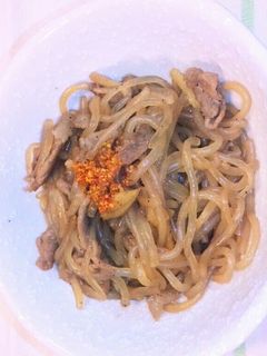 簡単♥白滝と豚肉の炒甘辛煮♥お弁当にも!-レシピのメイン写真