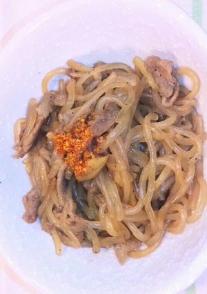 簡単♥白滝と豚肉の炒甘辛煮♥お弁当にも！-レシピのメイン写真