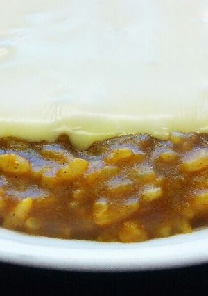 残りカレーリゾットのチーズのせ❤自分辛で-レシピのメイン写真