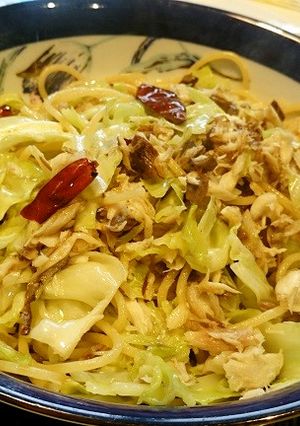 コストコ塩サバでペペロンチーノ-レシピのメイン写真