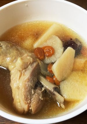 山芋とにわとりの養生スープ ☆山藥雞湯☆-レシピのメイン写真