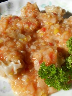 しゅうまいの梅肉ネギあんかけ-レシピのメイン写真