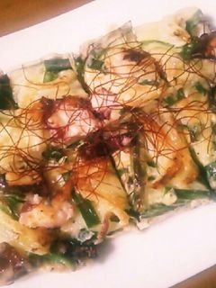 卵焼きフライパンで♪ニラちぢみ☆-レシピのメイン写真
