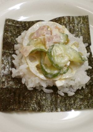 シャキシャキれんこん手巻きごはん-レシピのメイン写真