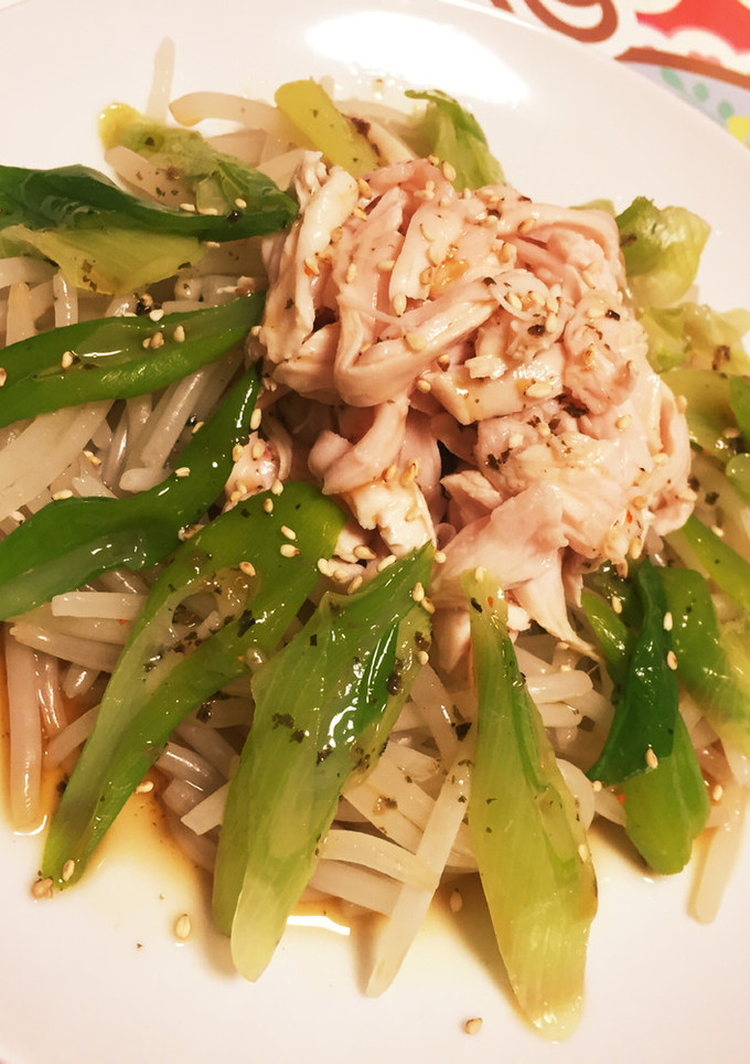 簡単☆和風茹で鶏サラダ-レシピのメイン写真