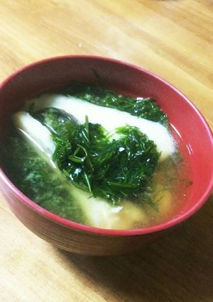 ☆磯の香～銀葉草と塩ﾀﾗの味噌汁☆-レシピのメイン写真