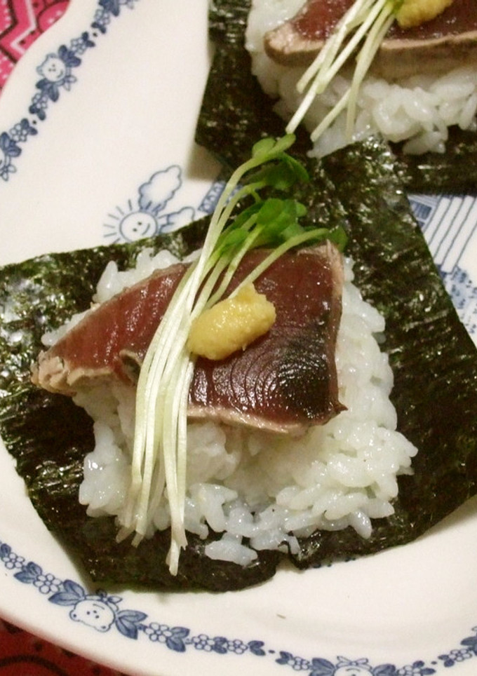 かつおのたたきで手まきごはん-レシピのメイン写真