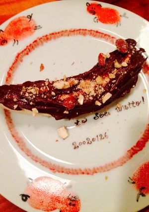 簡単！バレンタインなチョコバナナ!-レシピのメイン写真