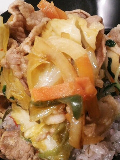 ゴハンがススム!豚肉と豆苗の甘辛丼-レシピのメイン写真