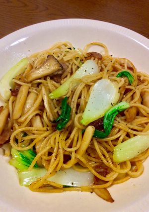 豚バラチンゲン菜のパスタ＊オイスター風味-レシピのメイン写真