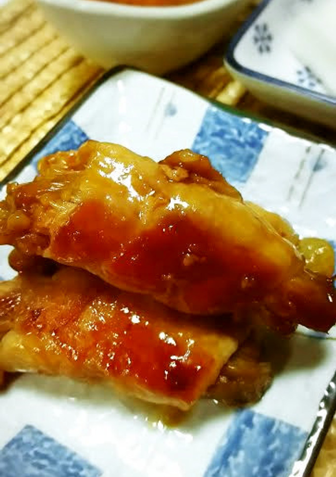 ☆豚肉エノキ巻き照り焼き冷蔵庫の残り物で-レシピのメイン写真
