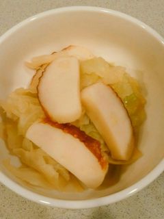 キャベツとかまぼこの昆布ぽん酢煮-レシピのメイン写真