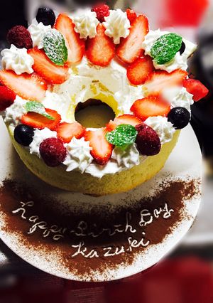 シフォンケーキデコレーション♡-レシピのメイン写真