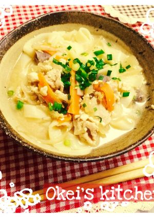 豚汁リメイク♩あったかうどん-レシピのメイン写真