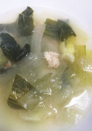 青梗菜とカニ缶のスープ-レシピのメイン写真