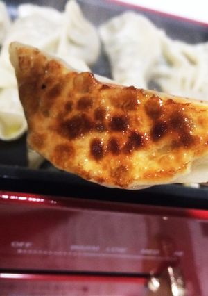 お店の味!簡単ホットプレートで焼く餃子☆-レシピのメイン写真