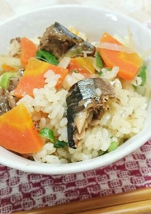 時短レシピ♪簡単さんまの炊き込みご飯♪-レシピのメイン写真