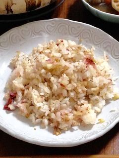蓮根と梅のシャキシャキ炒飯-レシピのメイン写真