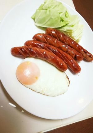 ソーセージソテー&目玉焼き-レシピのメイン写真