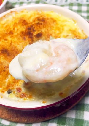 糖質制限 豆腐クリーム海老グラタン-レシピのメイン写真