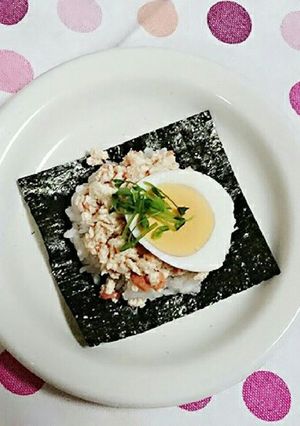 豆腐と鮭フレークのヘルシー手まきごはん-レシピのメイン写真