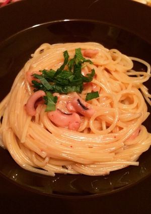 超簡単♪塩辛のクリームパスタ-レシピのメイン写真