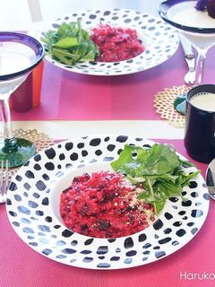 真っピンクなビーツのチーズリゾット-レシピのメイン写真