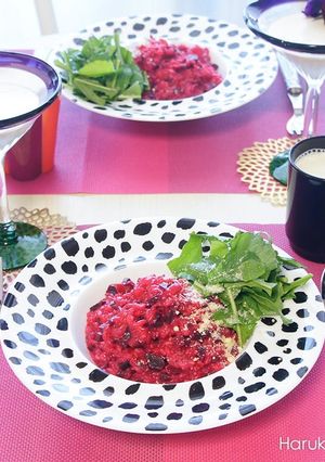 真っピンクなビーツのチーズリゾット-レシピのメイン写真
