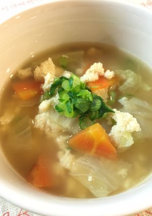 そぼろ高野豆腐のみそ汁-レシピのメイン写真