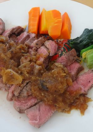 牛ステーキ　オニオンソース-レシピのメイン写真