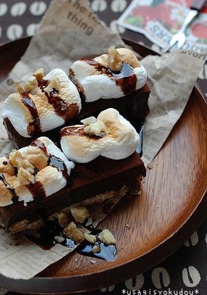 レンジで一発！スモア風チョコタルト-レシピのメイン写真