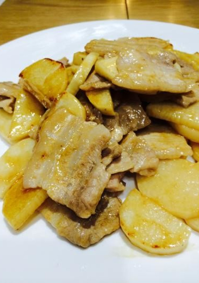 ナガイモと豚肉のオイスターソース炒め-レシピのメイン写真