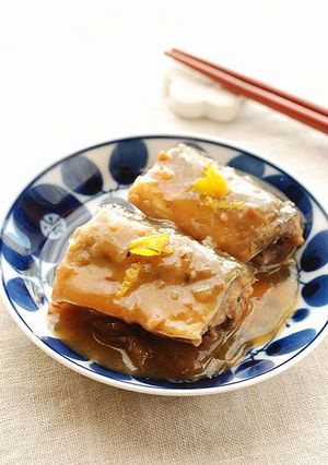 給食レシピ♬さんまの柚子味噌煮-レシピのメイン写真