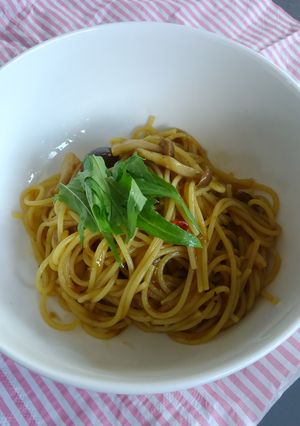 海苔佃煮de甘くてピリ辛な和風パスタ♪-レシピのメイン写真