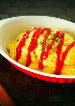 朝ご飯•ランチに☆簡単手抜きオムライス♡-レシピのメイン写真
