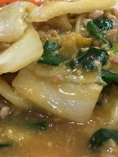 とろ〜りシャキ旨♡白菜と挽肉の味噌炒め♪-レシピのメイン写真