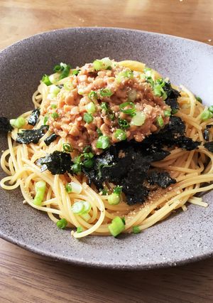 お手軽♪満足☆絶品・納豆パスタ-レシピのメイン写真
