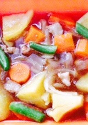 お雑煮のお汁de簡単レンジ15分肉じゃが-レシピのメイン写真