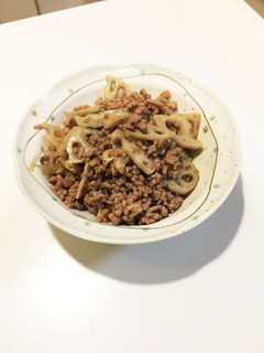 レンコンとひき肉の甘辛煮-レシピのメイン写真