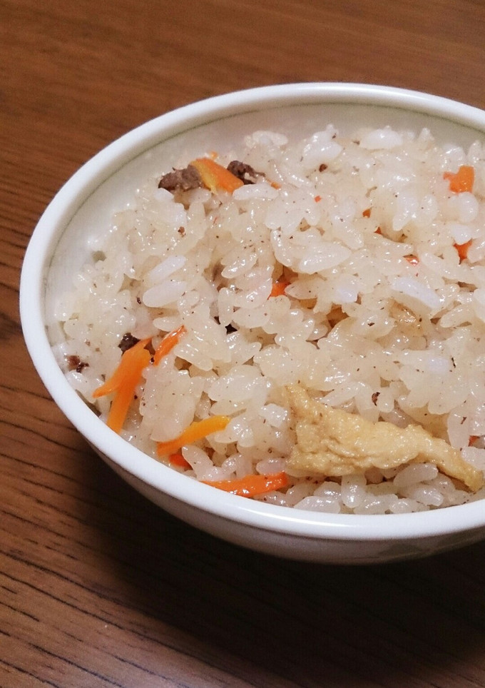 牛丼の残りde★もちもち炊き込みご飯-レシピのメイン写真