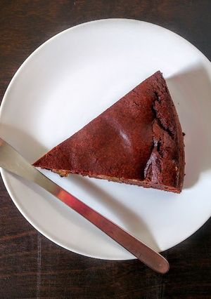 林檎コンポート☆豆腐のチョコレートケーキ-レシピのメイン写真