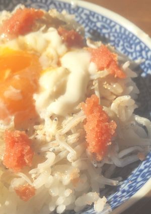 しらすとたらこの温玉のせどんぶり-レシピのメイン写真