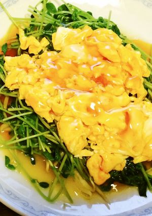 豆苗の甘酢あんかけ-レシピのメイン写真