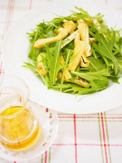 水菜の3段活用 ① 水菜とお揚げのサラダ-レシピのメイン写真