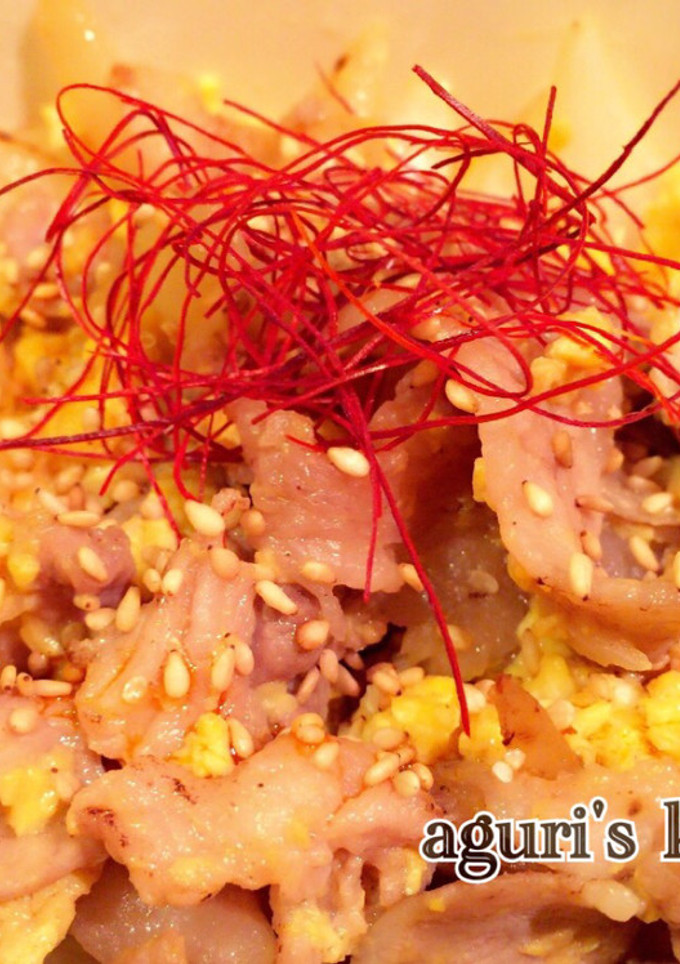簡単5分♡ふわふわ玉子と豚肉の中華炒め♪-レシピのメイン写真