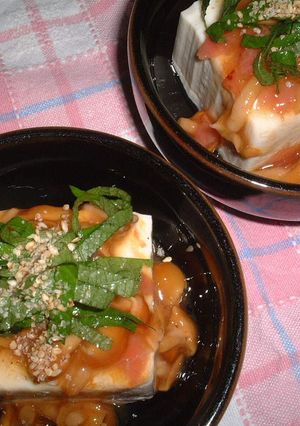 簡単！豆腐のなめこ梅あんかけ-レシピのメイン写真