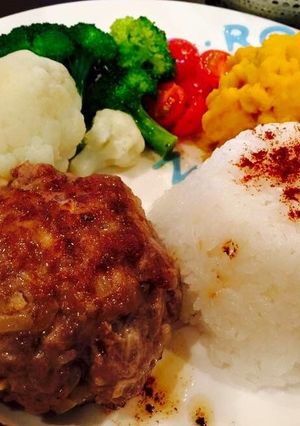 ステーキ肉を大胆ミンチにがっつりバーグ★-レシピのメイン写真