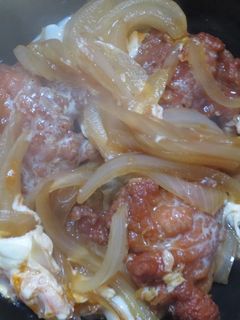 唐揚げ丼風うどん-レシピのメイン写真