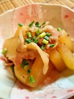 フライパンで手早く!豚肉と大根の煮物-レシピのメイン写真
